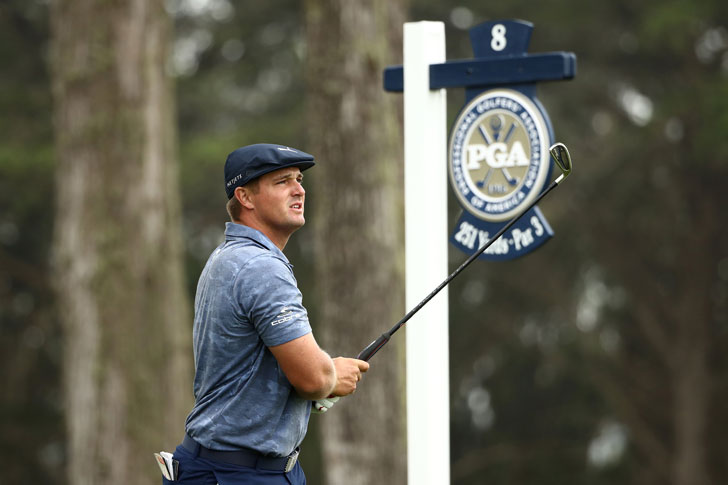 Bryson DeChambeau in action Bryson DeChambeau in action