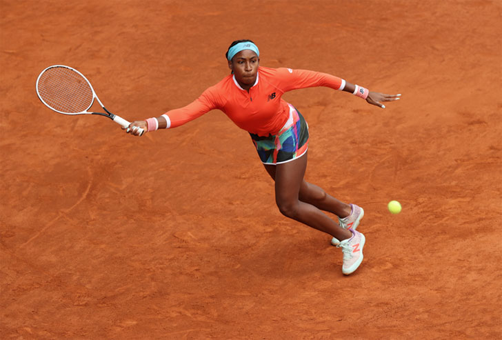 Coco Gauff in action Coco Gauff in action