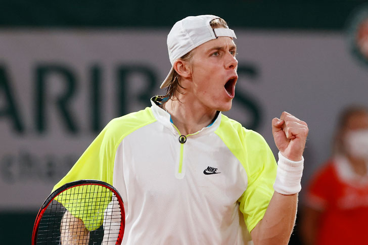 Denis Shapovalov in action Denis Shapovalov in action