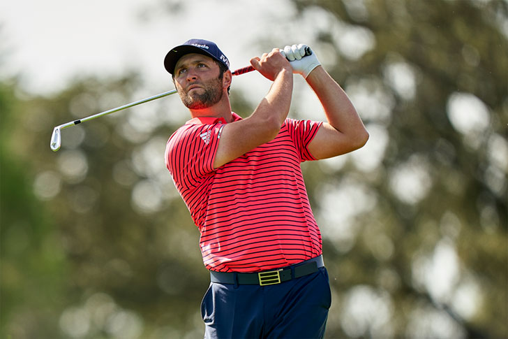 Jon Rahm in action Jon Rahm in action