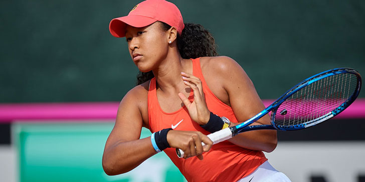 Naomi Osaka in action Naomi Osaka in action