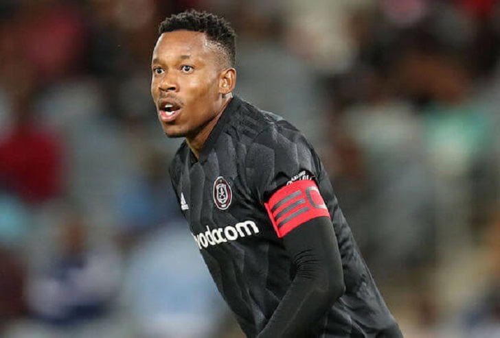 Orlando Pirates captain Happy Jele. Orlando Pirates captain Happy Jele.