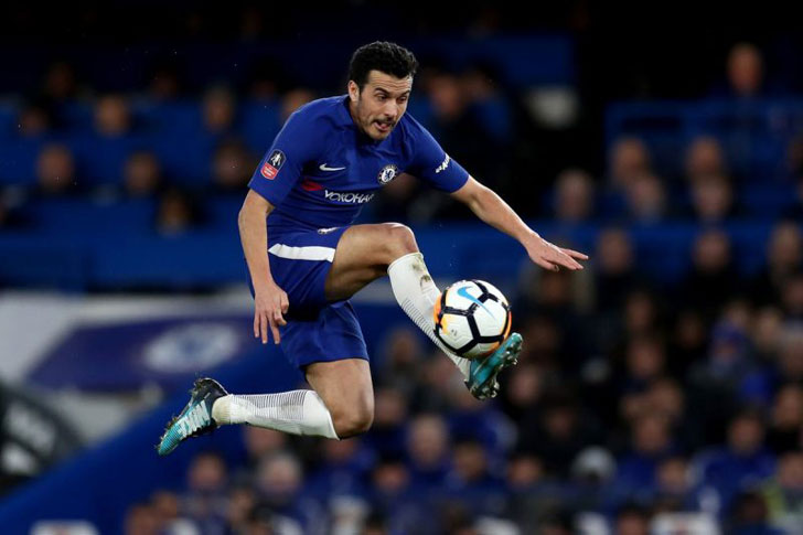 Pedro in action for Chelsea Pedro in action for Chelsea