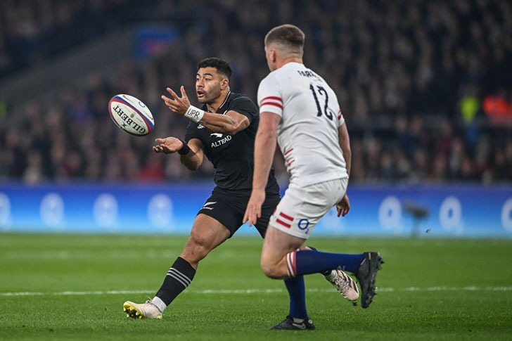 Richie Mo'unga of New Zealand Richie Mo'unga of New Zealand