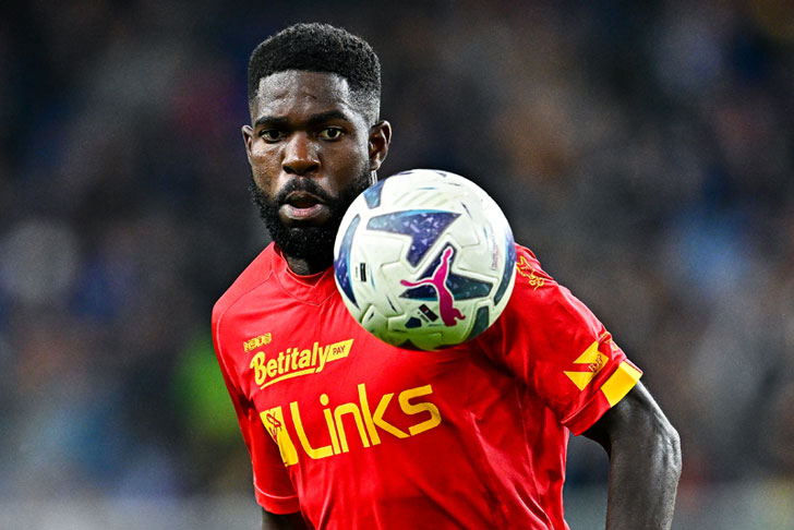 Samuel Umtiti of Lecce Samuel Umtiti of Lecce
