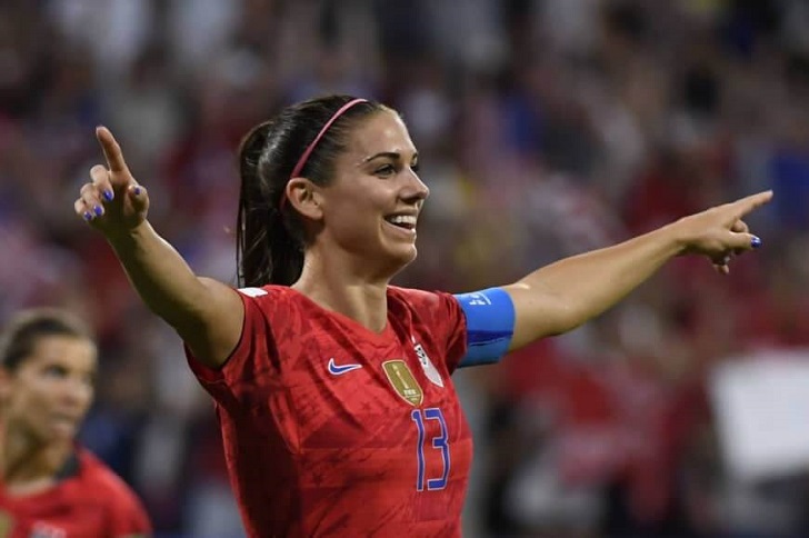 United States forward Alex Morgan United States forward Alex Morgan