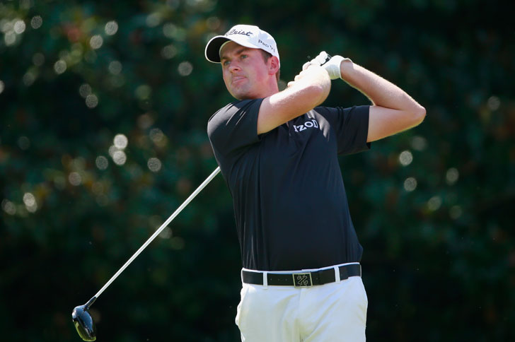 Webb Simpson in action Webb Simpson in action