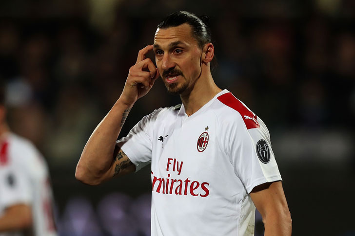 Milan forward Zlatan Ibrahimovic Milan forward Zlatan Ibrahimovic