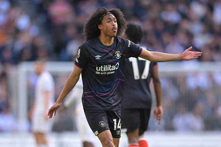 Tahith Chong of Luton Tahith Chong of Luton
